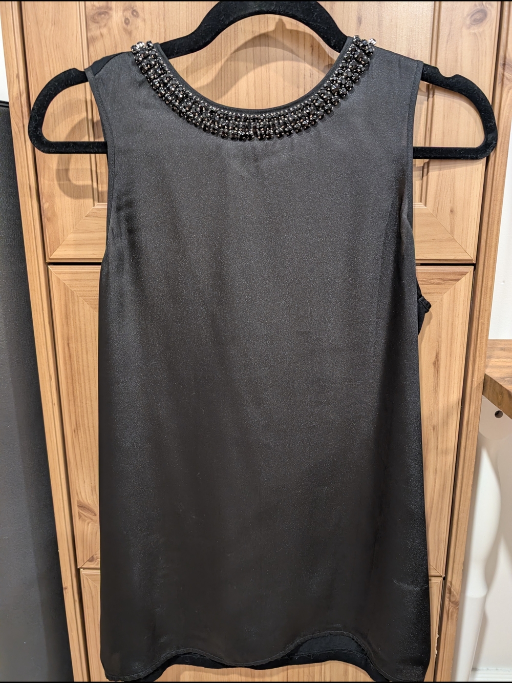 Sleeveless Beaded Neck Tank